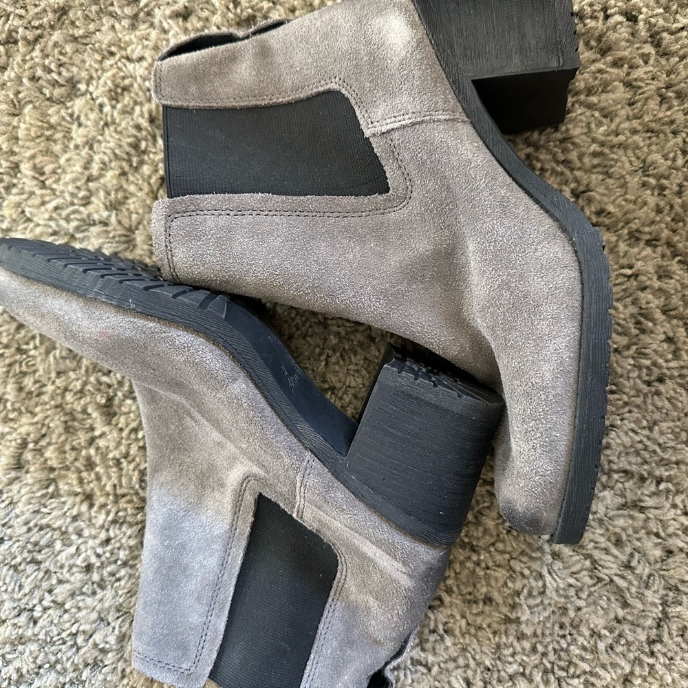 Sam Edelman Gray Suede Ankle Booties